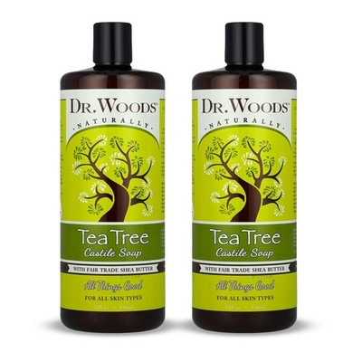 Dr. Woods Tea Tree Liquid Castile Soap - Castile Soap with Pure Tea Tree Oil,...