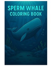 Sperm Whale Coloring Book: Majestic Deep-Sea Giant Illustrations for Kids and Ad