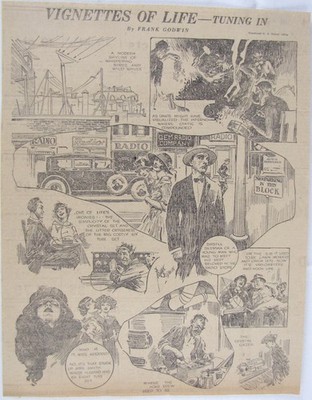 Vintage 1924 VIGNETTES OF LIFE by Frank Godwin Newspaper Comic Strip Panel