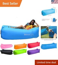 Ultimate Inflatable Lounger with Square Headrest - Portable Comfort Solution