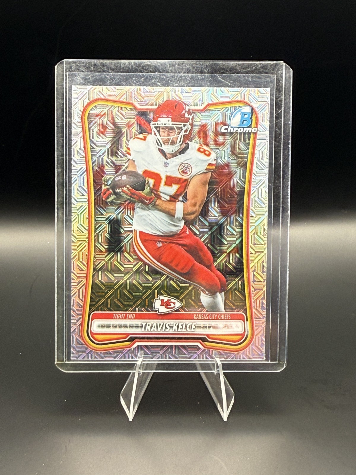 Travis Kelce 2026 Bowman #BCV-55 Chrome Mojo Refractor Chiefs
