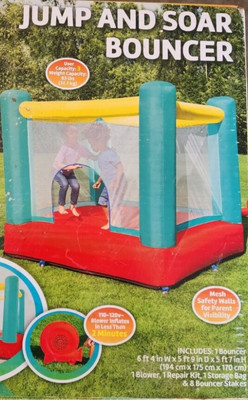 Play Day Jump And Soar Bouncer Used 6ft 4in x 5ft 9in x 5ft 7in Bounce House