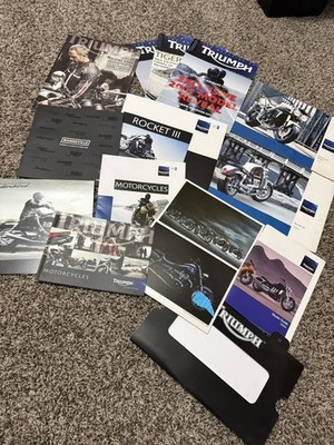 2006-2018 Triumph Motorcycle lot of 15 Dealer Sales Brochures and more!