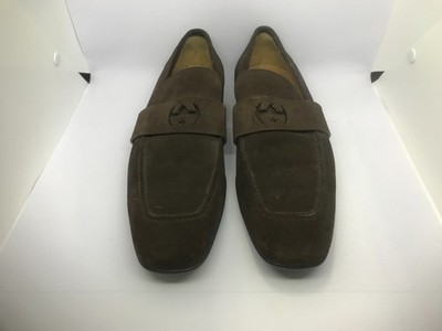 Gucci Loafers Shoes Brown Suede One of a Kind Mens UK 11 US 12 45