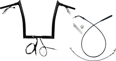 Fat Baggers 1-1/4 EZ Install Pointed Top Handlebar 14 Black 949914-B Road Glide