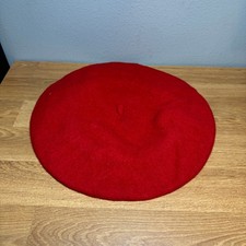 New Liz Claiborne Beret Hat Cap Womens Red Wool French Villager VTG Y2K