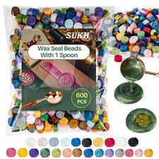 600PCS Wax Seal Beads - Sealing Wax Beads for Stamp Seals Letter Melts Kit NEW