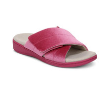 VIONIC Relax II Slippers Rose Violet Velvet New