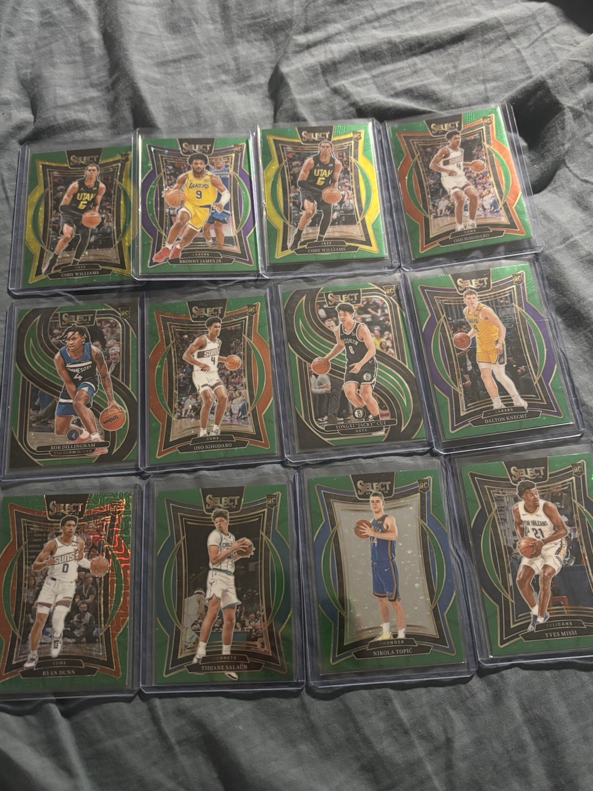 2021-25 Panini Select Lots of 24 RC silver&green prizm RC