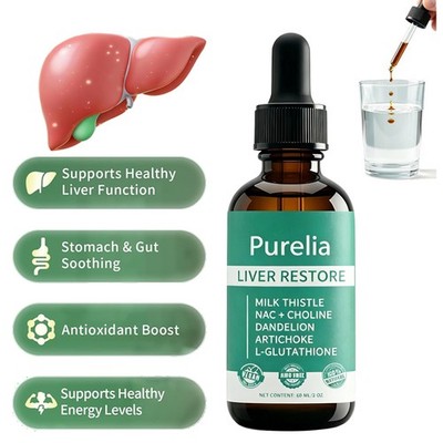 Purelia Liver Restore, Complete Liver Support Supplement with Milk Thistle, Dand