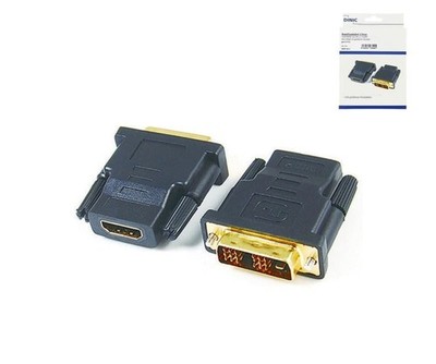 DINIC Adapter HDMI auf DVI Stecker, vergoldete Kontakte, Schwarz #1906845