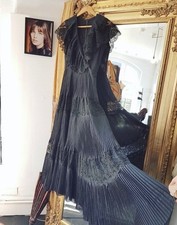 1960 Rare Vintage Mexican Maxi Black Gown