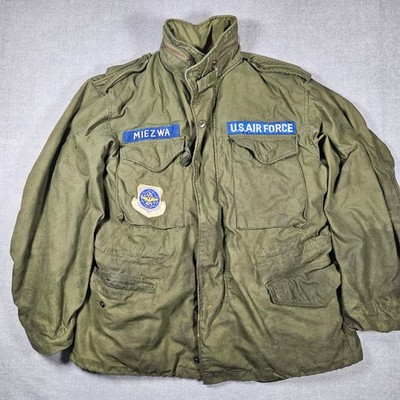 Vintage US Air Force Jacket Olive Drab Green medium/small