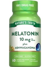 4x Nature's Truth Melatonin 10mg with Ashwagandha  60 Capsules  EXP 9/2027