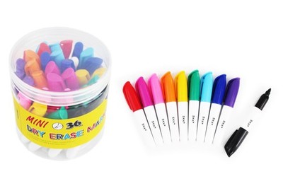 36-Pcs Mini Dry Erase Markers, Whiteboard Markers, Marker Pens 3.5'', 36Pcs/Box