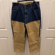 Orvis Upland Brush Pants Mens 40x30 Denim/Canvas Jeans Vtg USA Made