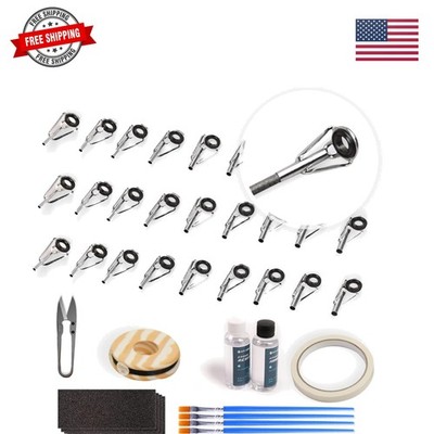 Fishing Rod Tip Repair Kit with Glue,Complete Supplies for Fishing Pole Tip R...