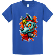 NEW Art Society TATTOO FLASH VOL. 6 ROYAL BLUE Tee Shirt SM-4XLARGE MADE IN USA