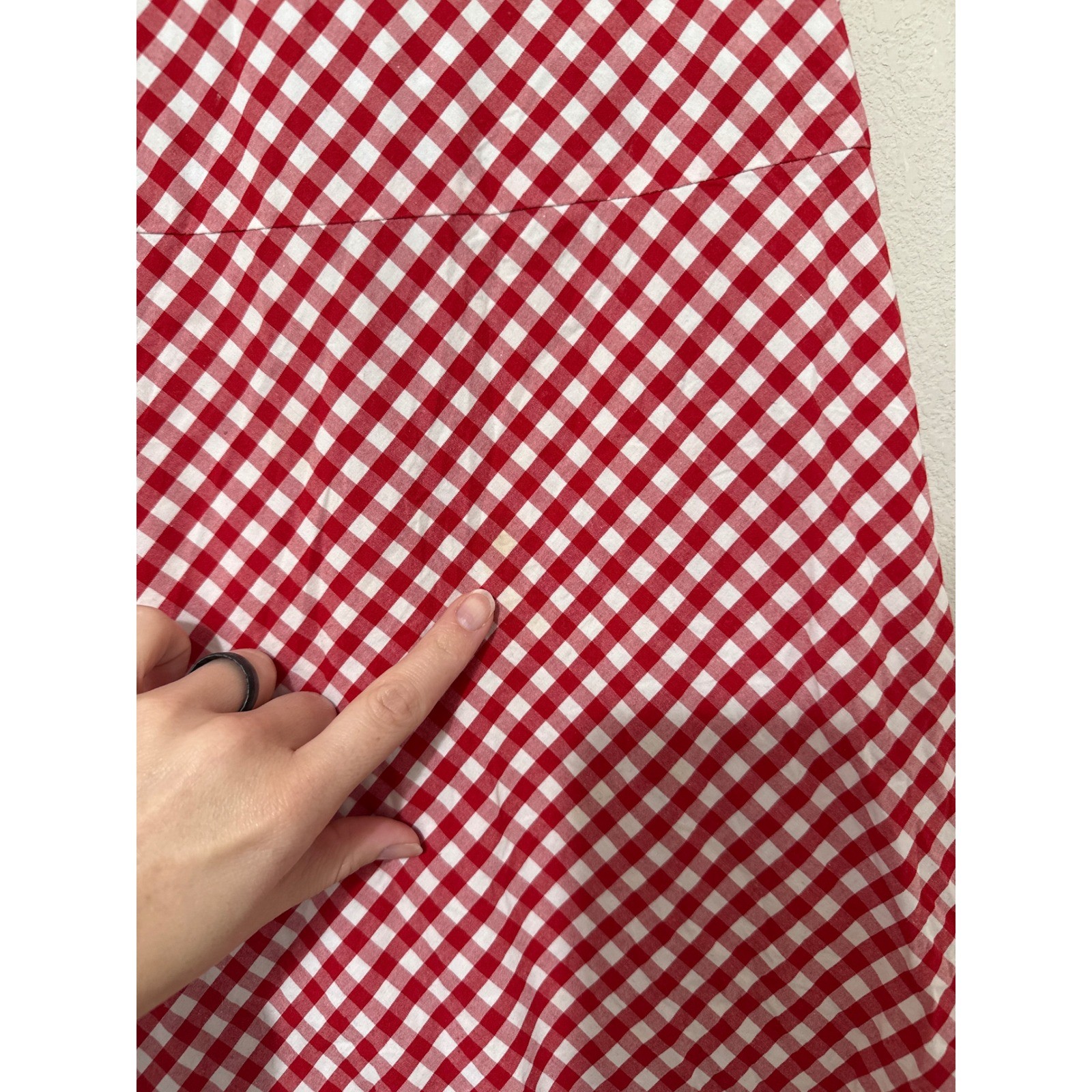 Tommy Hilfiger Y2K Girls Red Gingham Dress 100% Cotton Size 4T thumbnail 4