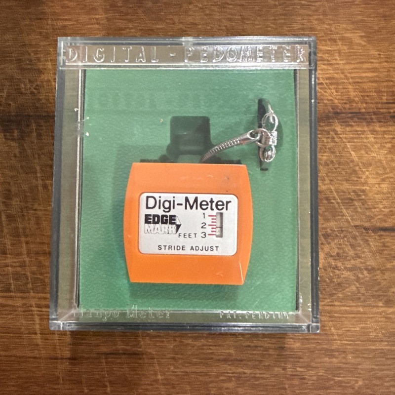 Digital -Pedometer mile meter Digi-Meter Edge Mark 1 to 3 foot stride adjust