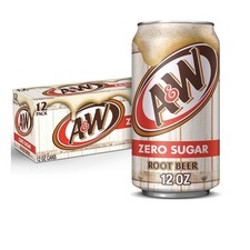 Zero Sugar Root Beer Soda, 12 fl oz cans, 12 pack