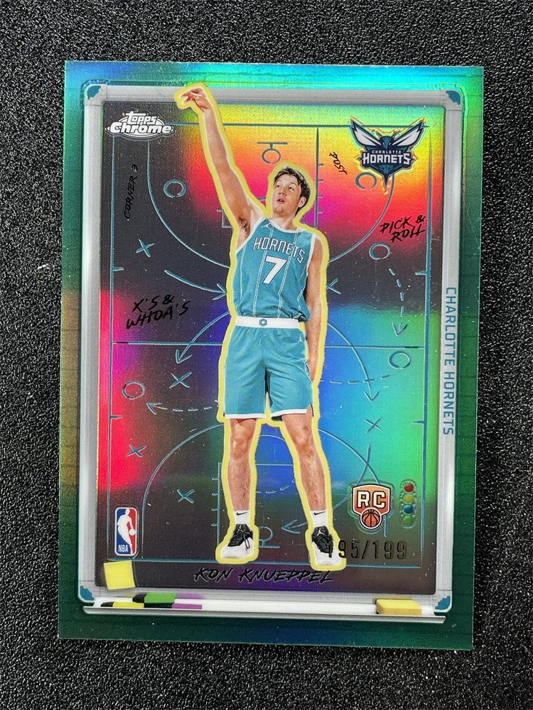 2025-26 Topps Chrome Kon Knueppel X's & Whoa's Aqua Refractor Rookie RC /199