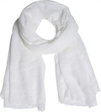 Women Summer Cotton Blend Crinkle Vintage Long Scarf Linen Beach Shawl Wrap