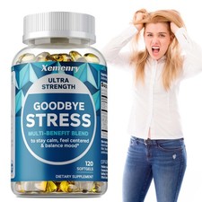 Goodbye Stress - with L-Theanine,Ashwagandha - Improve Sleeping, Relieve Stress