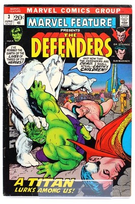 MARVEL FEATURE #3   [5.5]   1972   Gil Kane   MARVEL   3rd Defenders   1st Print