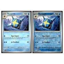 2 Card Pokemon TCG Collection - SV03: Obsidian Flames - Sharpedo 047/197 LP
