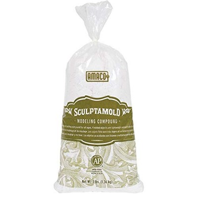 Amaco Gips Sculptamold Modelliermasse 3 Pfund - weiß