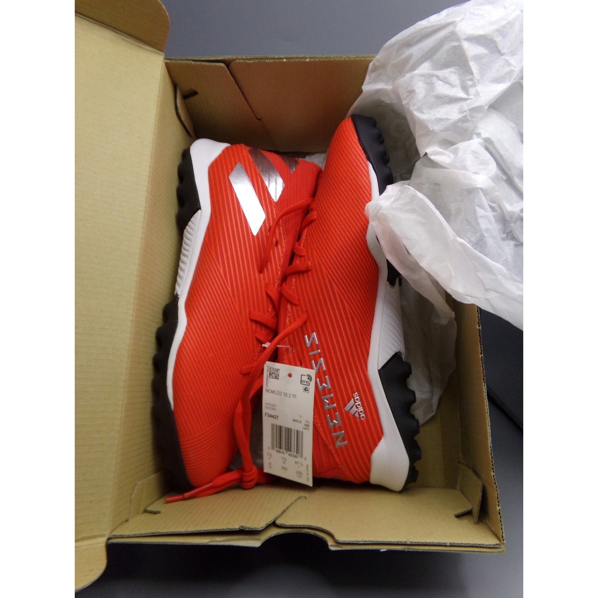 Adidas Nemeziz 19.3 TF Soccer Cleats Orange Men display picture 1