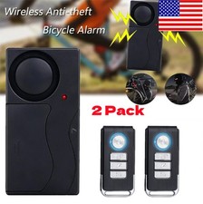 2Pack Anti-Theft Vibration Motorcycle Bicycle Bike Alarm Security 150dB Wireless