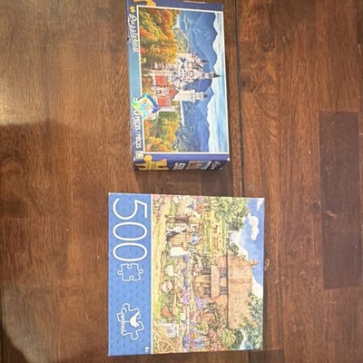 Cardinal 500 Piece Farm Cottage Interlocking Jigsaw Puzzle, Multi-Color, 2016