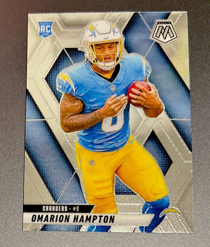 2025 Panini Mosaic - Omarion Hampton #335 RC Los Angeles Chargers Rookie