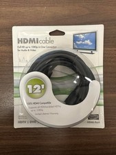 HDMI Cable 12 Feet Full HD 1080p TV Brand New 8E