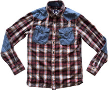 G-Star Raw Mens Co Cowboy Long Sleeve Check Shirt, Medium, Western USA Rodeo
