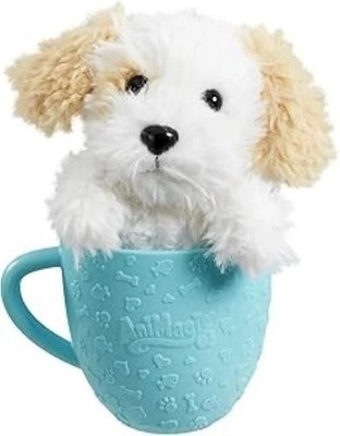 ANIMAGIC TEETASSE HAUSTIERE WEISSER WELPE PLÜSCH NEU SPIELZEUG