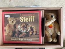 STEIFF Celebration Teddy Bear W/Book English Celebration Of STEIFF MIB