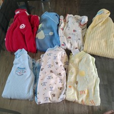 VINTAGE Newborn to 0-3 months Boy Sleepers Lot Of 7