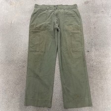 Polo Jeans Ralph Lauren Mens Cargo Pants Military Distressed Khaki Olive 36x30