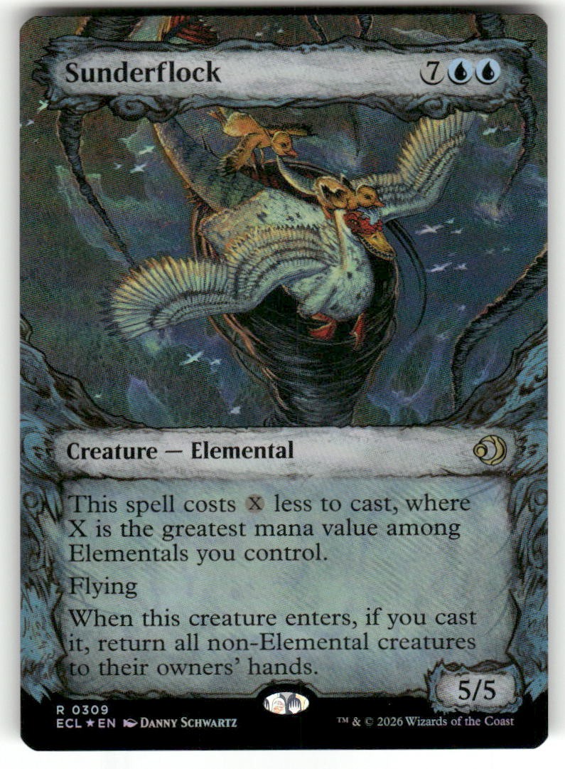 Sunderflock (Showcase) 309 Rare Lorwyn Eclipsed Magic: The Gathering Foil NM/M