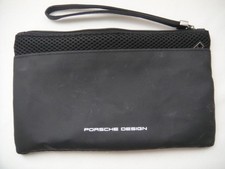 Lufthansa Business Class Porsche Design Black Mesh 2-Pocket Amenities Pouch Case