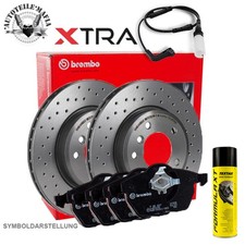BREMBO Bremsensatz Bremsscheiben Sport Beläge + Bremsenreiniger hinten für BMW
