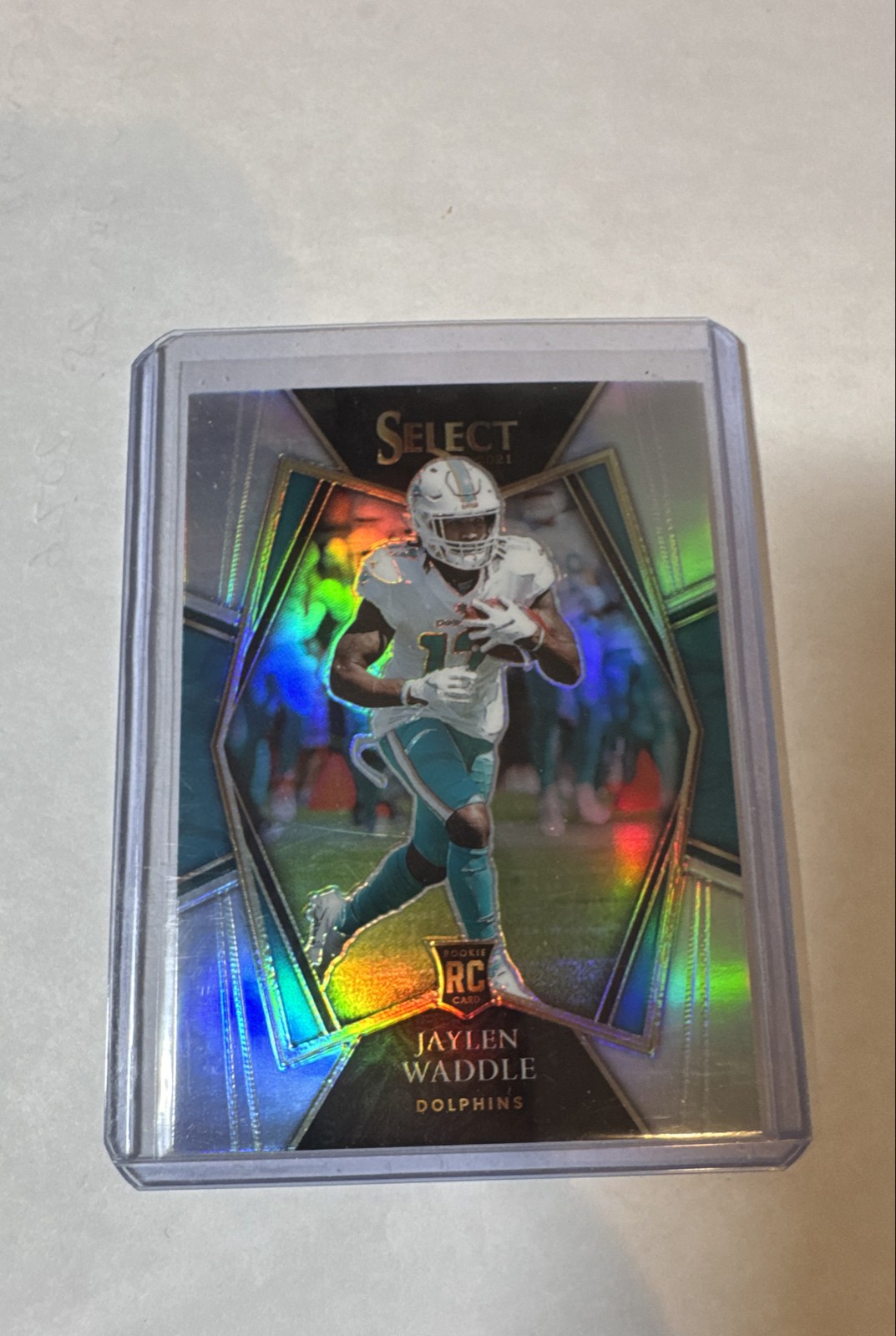 2021 Panini Select - Premier Level Jaylen Waddle #148 Silver Prizm (RC)