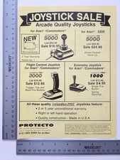 Joystick Sale Arcade Atari Commodor Pro 3000 5000 Authentic Print Advertisement