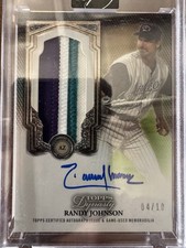 2023 TOPPS DYNASTY PATCH On Card AUTOGRAPH RANDY JOHNSON /10 HOF