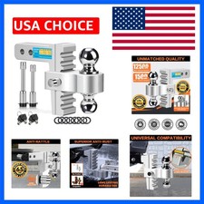 Aircraft Aluminum Adjustable Trailer Hitch For 2 Inch Receiver Tow Dual Ball...