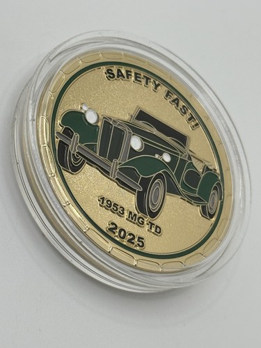 1953 MG TD “Safety Fast”! Collectable Limited Edition Coin Savoy Museum /100 36g - Picture 3 of 5