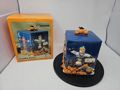 Pumpkin Leslie Beck Oneida Kitchen Pum'kin Patch Ceramic Cookie Jar Very Rare